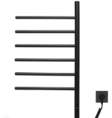 Полотенцесушитель электрический Vincea VTD-1S2CBE 80x45 см, матовый черный, E-образный Полотенцесушитель электрический Vincea VTD-1S2CBE 80x45 см, матовый черный, E-образный